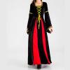 tuduoms Women Medieval Costume Renaissance Irish Long Dress Women Velvet Victorian Ball Gown 1800s Gothic Princesss Costume Black view 4