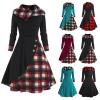 tuduoms Renaissance Costumes Women's Steampunk Gothic Dress Hooded Robe Vintage Pullover Medieval Long Hoodie Dress Cloak Black view 3