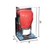 Better Display Cases Acrylic Vertical Boxing Glove Display Case Mirror Case, Light Blue Risers , Wall Mount and Mirror Base 8" x 6" x 14" (A092/V18) view 2