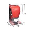 Better Display Cases Acrylic Vertical Boxing Glove Display Case with Mirror Case, Pink Risers and Mirror Base 8" x 6" x 14" (A092/V18) view 2