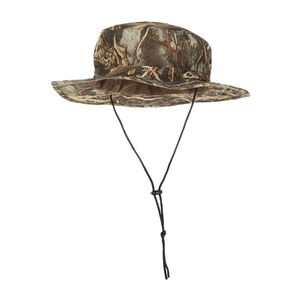 Drake Waterfowl Waterproof Boonie Hat - Hunting Fishing Breathable Full Brim Hat, Realtree Max-7, XL
