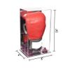 Better Display Cases Acrylic Vertical Boxing Glove Display Case with Mirror Case, Purple Risers and Mirror Base 8" x 6" x 14" (A092/V18) view 2
