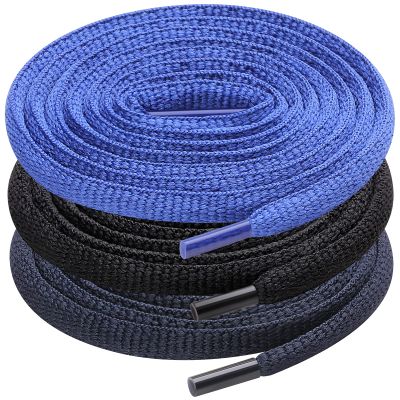 UpUGo 3 Pair Oval Shoe Laces, Half Round 1/4" Shoelaces for Athletic Running Sneakers Shoes Boot Strings