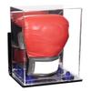 Better Display Cases Acrylic Vertical Boxing Glove Display Case Mirror Case, Navy Blue Risers , Wall Mount and Mirror Base 8" x 6" x 14" (A092/V18) view 1