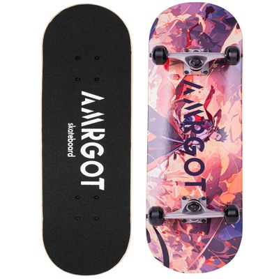 Amrgot Skateboards for Beginners,31 * 8 inches Complete Skateboards for Kids,Boys,Girls and Adults,7 Layer Maple Wood,Double Kick Deck Concave Standard and Tricks Skateboard (8)