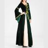 tuduoms Women Medieval Costume Renaissance Irish Long Dress Women Velvet Victorian Ball Gown 1800s Gothic Princesss Costume Green view 3