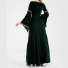 tuduoms Women Medieval Costume Renaissance Irish Long Dress Women Velvet Victorian Ball Gown 1800s Gothic Princesss Costume Green view 4
