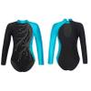 winying Girls Kids Sparkly Rhinestones Gymnastic Leotard Long Sleeve Ballet Dance Athletic Workout Bodysuit Unitard Blue 16 Years view 3