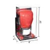 Better Display Cases Acrylic Vertical Boxing Glove Display Case Mirror Case, Red Risers , Wall Mount and Mirror Base 8" x 6" x 14" (A092/V18) view 2