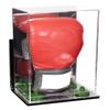 Better Display Cases Acrylic Vertical Boxing Glove Display Case Mirror Case, Green Risers , Wall Mount and Mirror Base 8" x 6" x 14" (A092/V18) view 1
