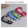 munkees 2-Pack 6-Shaped Carabiner, Caribeener Clips, Spring Snap Hook for Keychain, Aluminum Buckle (Green) view 3