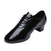 Shoes Boys Modern Dance Shoes Prom Ballroom Latin Dance Shoes Solid Color Lace Up Leather Kids Boots (Black, 36) view 1