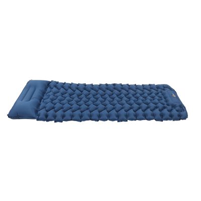 plplaaoo Double Camping Sleeping Pad, IInflating Camping Mats, Ergonomic Design Foot Inflatable Sleeping Pad with Storage Bag for Office Outdoor Camping, Traveling, Backpacking, Beach(Navy Blue)