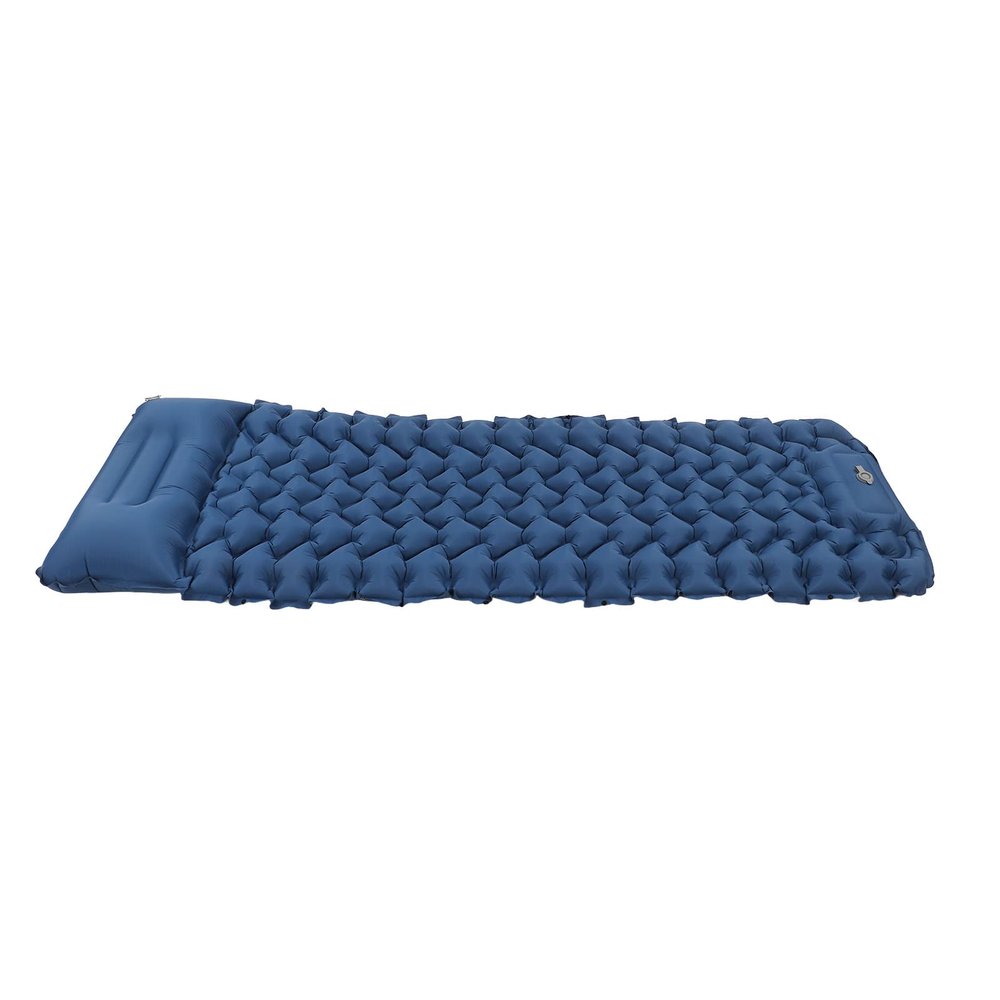 plplaaoo Double Camping Sleeping Pad, IInflating Camping Mats, Ergonomic Design Foot Inflatable Sleeping Pad with Storage Bag for Office Outdoor Camping, Traveling, Backpacking, Beach(Navy Blue)