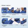 plplaaoo Double Camping Sleeping Pad, IInflating Camping Mats, Ergonomic Design Foot Inflatable Sleeping Pad with Storage Bag for Office Outdoor Camping, Traveling, Backpacking, Beach(Navy Blue) view 2