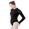 Daydance Lace Long Sleeve Leotards for Women Ballet, Dance, Gymnastics, Swim with Zip Front view 1