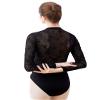 Daydance Lace Long Sleeve Leotards for Women Ballet, Dance, Gymnastics, Swim with Zip Front view 2