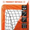 Simple Deluxe 2 Set Portable Soccer Goal, 4'x3' Pop Up Backyard Games and Training Soccer Net Includes 2 Oxford Cloth Bags, 8 Stakes and 200 PCS Cable Wire Zip Ties, Orange & Black view 4