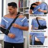 Deyeek Men's Post Shoulder Surgery Shirts Recovery Tear Away Short Sleeve Full Open Side Snap Dialysis Chemo Clothing view 4