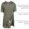 Deyeek Rotator Cuff Surgery Shirts for Men Soft Tear Away Side Snap Tops view 4