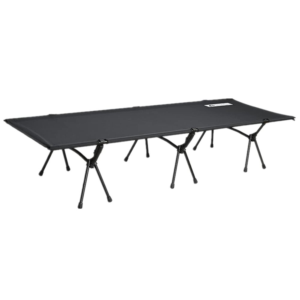 UNISTRENGH Folding Camping Cot for Adults Outdoor Aluminum Alloy Heavy Duty Portable with Carry Bag Sleeping Cots for Camp Office Use,Black