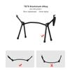 UNISTRENGH Folding Camping Cot for Adults Outdoor Aluminum Alloy Heavy Duty Portable with Carry Bag Sleeping Cots for Camp Office Use,Black view 3