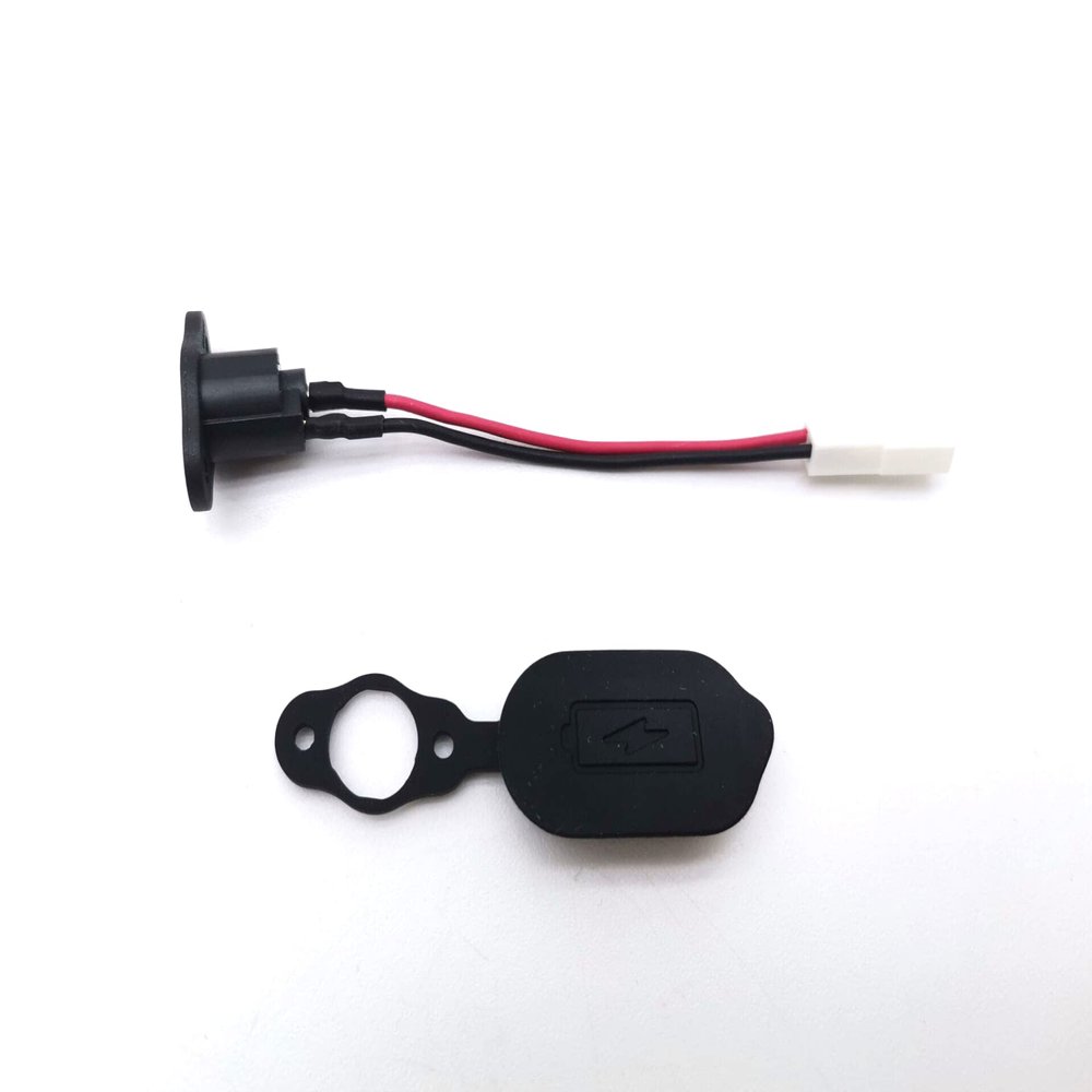Original Charging Port Accessories Compatible with Ninebot F20 F25 F30 F40 F Series Electric Scooter Charging Port Rubber Cover Spare Parts (F20 Port and Cover)