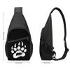 Bear Paw Crossbody Shoulder Bag Sling Backpack Travel Hiking Daypack Casual Chest Pack For Women Man One Size view 2