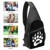 Bear Paw Crossbody Shoulder Bag Sling Backpack Travel Hiking Daypack Casual Chest Pack For Women Man One Size view 3