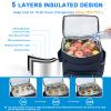 Backpack Coolers Insulated Leak Proof, 45 Cans Beach Cooler, Large Capacity, Ice Chest Backpack, Waterproof Soft Cooler Bag for Lunch for Men Women Camping Hiking (Navy Blue) view 3