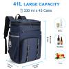 Backpack Coolers Insulated Leak Proof, 45 Cans Beach Cooler, Large Capacity, Ice Chest Backpack, Waterproof Soft Cooler Bag for Lunch for Men Women Camping Hiking (Navy Blue) view 4