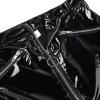 Black Mini Leather Skirt for Women High Waist Bodycon Skirt Metallic Faux Leather Short Skirts Fashion Stretch Skinny Tight Pencil Mini Skirt for Night Club Party view 4