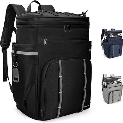 Simaixing Backpack Coolers Insulated Leakproof, 41L Large Capacity, Black, PEVA Material