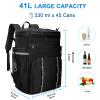 Simaixing Backpack Coolers Insulated Leakproof, 41L Large Capacity, Black, PEVA Material view 4