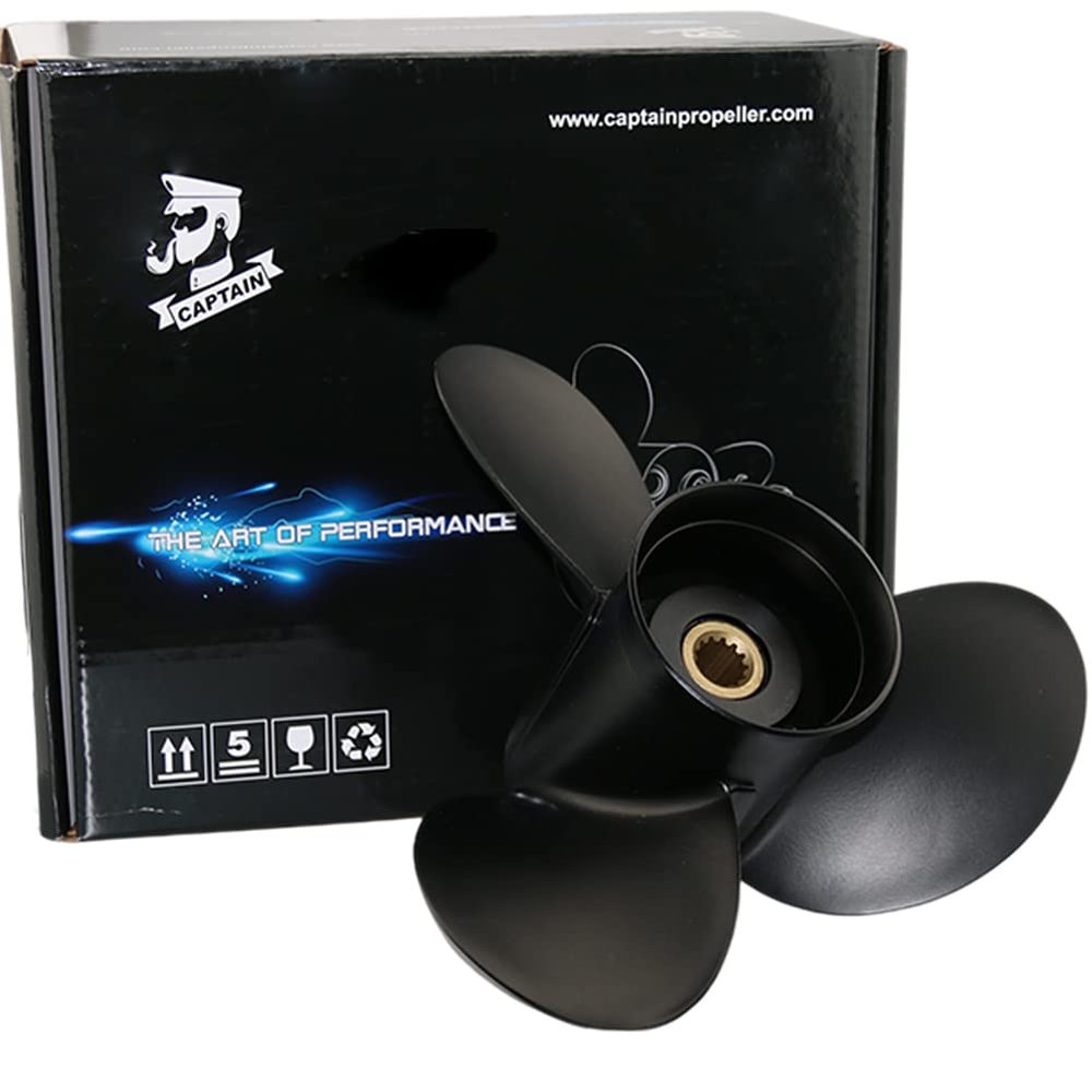 Boatman 13 3/4x13 Outboard Propeller fit BRP,Johnson Evinrude OMC Stern Drive 40-140 HP,13 Spline Tooth