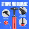 SPORTBIT Ballpump for Sports Balls - Basketball Pump for Sport Balls - Football & Soccer, Basketball, Volleyball Pump, Swim Inflatables - Hand Air Pump with 3 Needles, Nozzle, Extension Hose, Pouch view 3