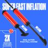 SPORTBIT Ballpump for Sports Balls - Basketball Pump for Sport Balls - Football & Soccer, Basketball, Volleyball Pump, Swim Inflatables - Hand Air Pump with 3 Needles, Nozzle, Extension Hose, Pouch view 4