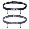 AONIJIE Triathlon Running Race Number Belt Adjustable Bib Holder with 6 Energy Gel Loops for Triathalon, Marathon, Running, Cycling (Black+Grey) view 1