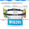 AONIJIE Triathlon Running Race Number Belt Adjustable Bib Holder with 6 Energy Gel Loops for Triathalon, Marathon, Running, Cycling (Black+Grey) view 3