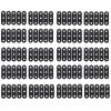 FASTROHY 100Pcs 3-Hole Tent Wind Rope Buckle Fastener for Outdoor Camping Awning Hiking Guyline, Cord Rope Tensioners Rope Adjuster, Camping Accessories Plastic Black view 1