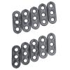 FASTROHY 100Pcs 3-Hole Tent Wind Rope Buckle Fastener for Outdoor Camping Awning Hiking Guyline, Cord Rope Tensioners Rope Adjuster, Camping Accessories Plastic Black view 2