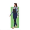 JECANG One-Pieces Diving Wetsuit for Womens, Full Body Diving Suit Back Zip Wetsuit for Diving Snorkeling Surfing Swimming (Black-Blue,S(155-160cm?41-48kg?) view 2