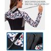 JECANG One-Pieces Diving Wetsuit for Womens, Full Body Diving Suit Back Zip Wetsuit for Diving Snorkeling Surfing Swimming (Black-Blue,S(155-160cm?41-48kg?) view 4