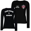 lepni.me Womens Football Shirt with Your Favourite Club Emblem Personalized Name and Number Custom Jersey Flag Badge Sport (S Black Multi Color) view 1