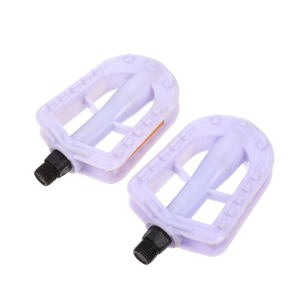 1 Pair Kids Bike Pedals 1/2- Inch Anti- Skid Resin Bicycle Spindle Pedals Bike Accessories Fit 12" 14" Kids Fashion Bikes Randomly