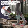 ANTSANG Merino Wool Socks for Men & Women Thermal Winter Hiking Warm Thick Crew Cozy Boot Work Gift Socks Stocking Stuffers 5 Pairs (Purple/Beige/Grey/Black/Dark Grey B,L) view 3