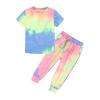 Kids Toddler Boy Girls Clothes Sports Casual Tie Dye Prints Short Sleeves T Shirt Starting Out Baby (Green, 4-5 Years) view 2