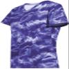 Holloway Women's Ladies Stock Cotton-Touch Poly Tee, Purple Shockwave Print, Medium view 1