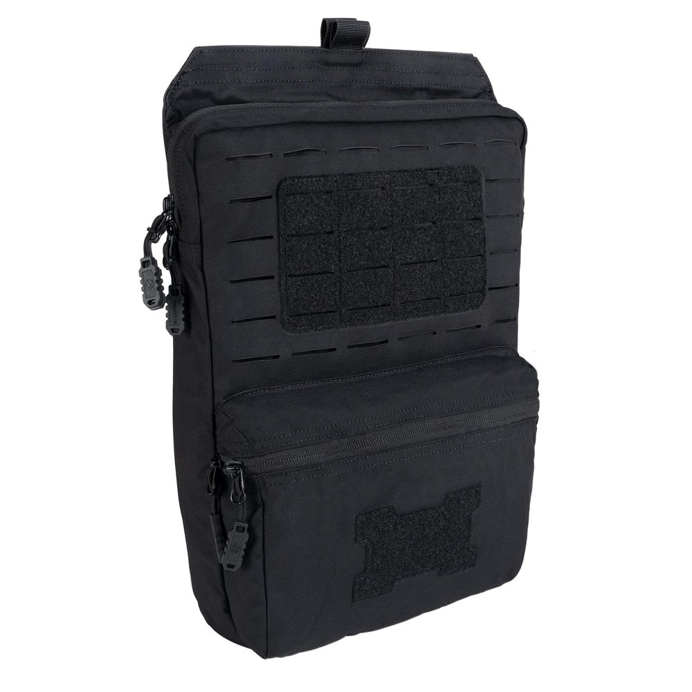 TOPTACPRO Tactical MOLLE Hydration Pack for 2L Hydration Water Bladder Hydration Bag for Tactical Backpack 500D Nylon (Black)