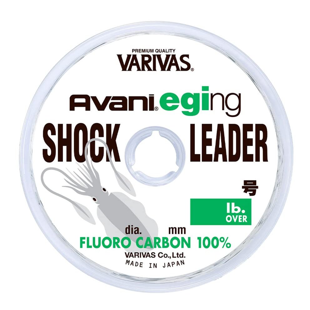 Varivas Abani Eging Shock Leader, Fluorocarbon 98.4 ft (30 m), No. 1.5 (6 lb.Over)